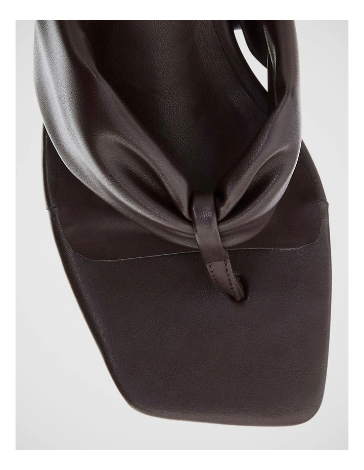 Kendra Heeled Thong in Chocolate image 4