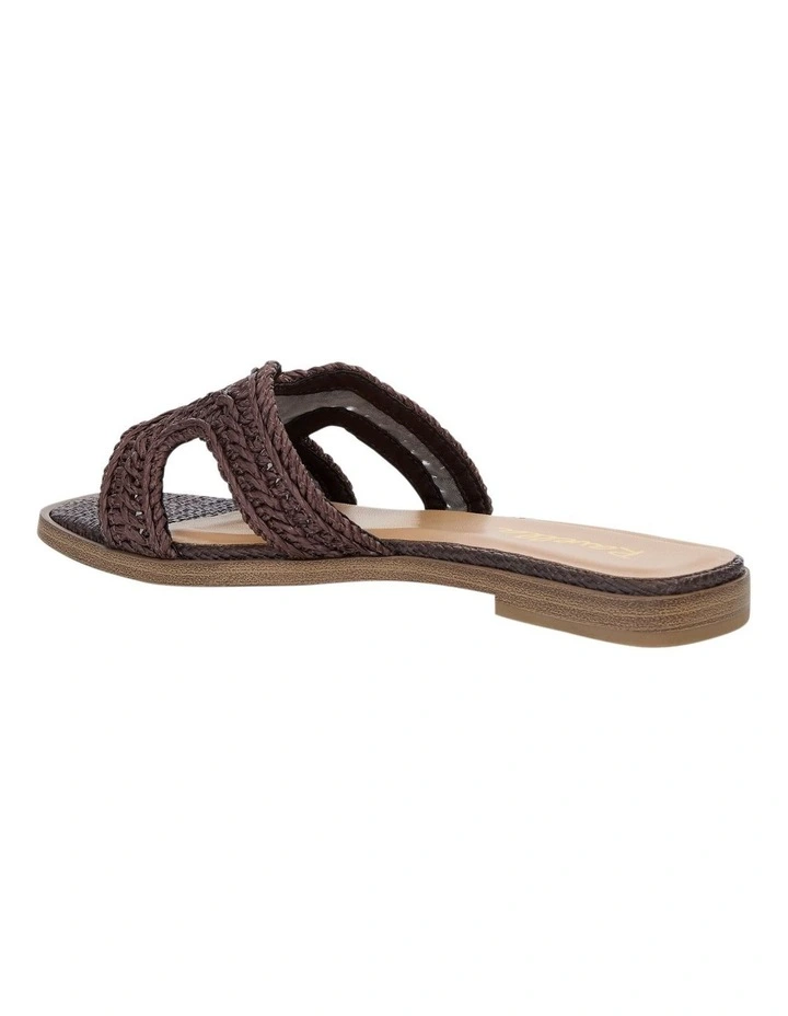 Reema Slides in Chocolate Raffia image 3