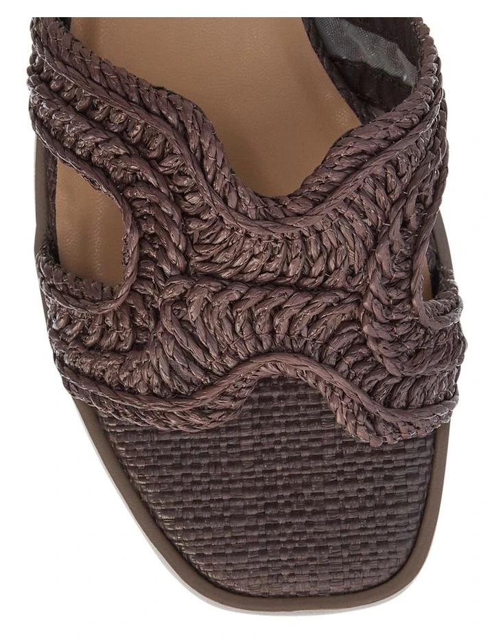 Reema Slides in Chocolate Raffia image 4