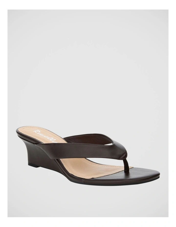 Quinn Wedge Sandal in Chocolate image 2