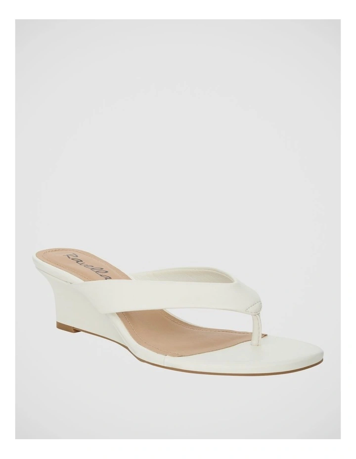 Quinn Wedge Sandal in White image 2