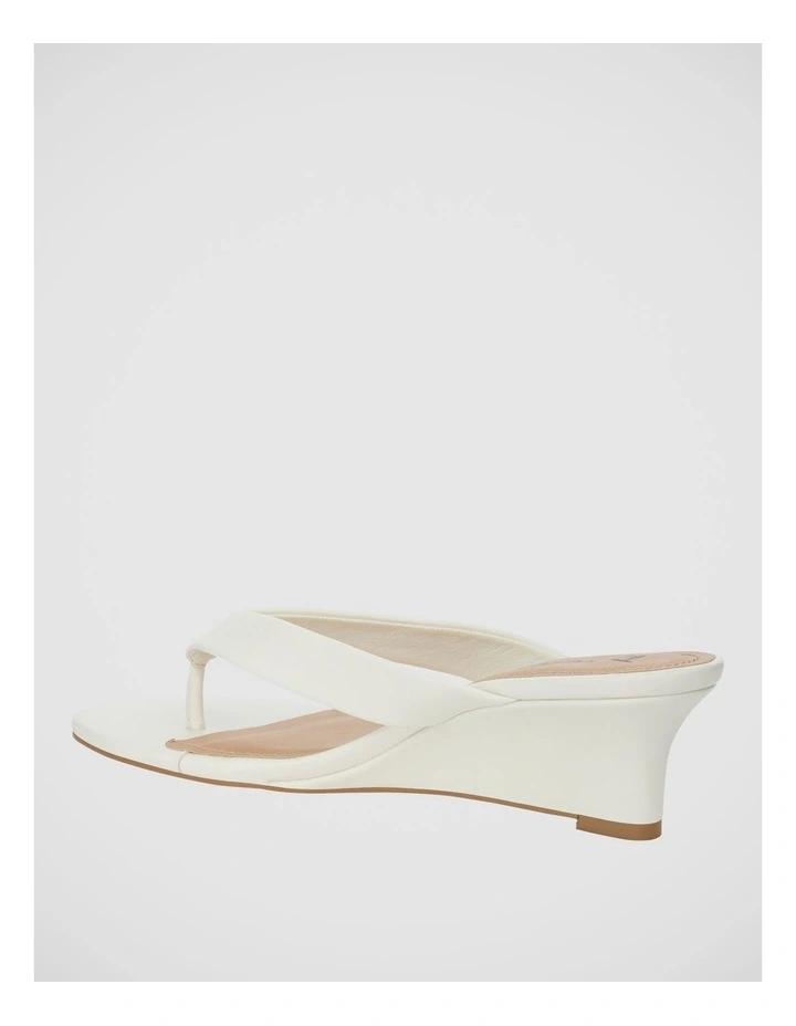 Quinn Wedge Sandal in White image 3
