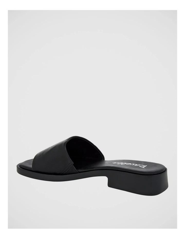 Rue Low Heel Slides in Black image 3