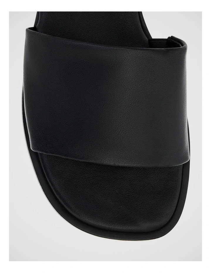 Rue Low Heel Slides in Black image 4