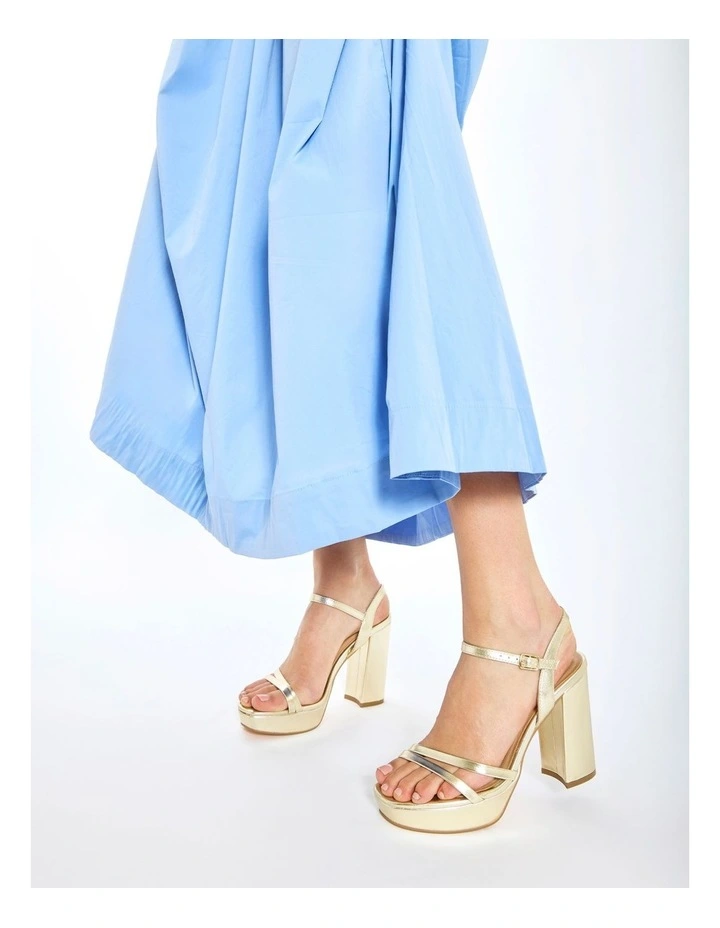 Lulu Sandals in Soft Gold Smooth image 2