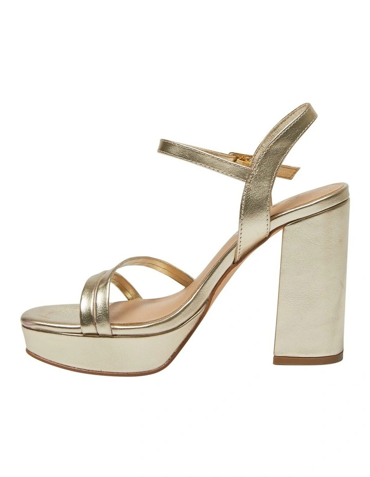 Lulu Sandals in Soft Gold Smooth image 3