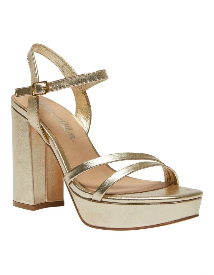 Lulu Sandals in Soft Gold Smooth image 5