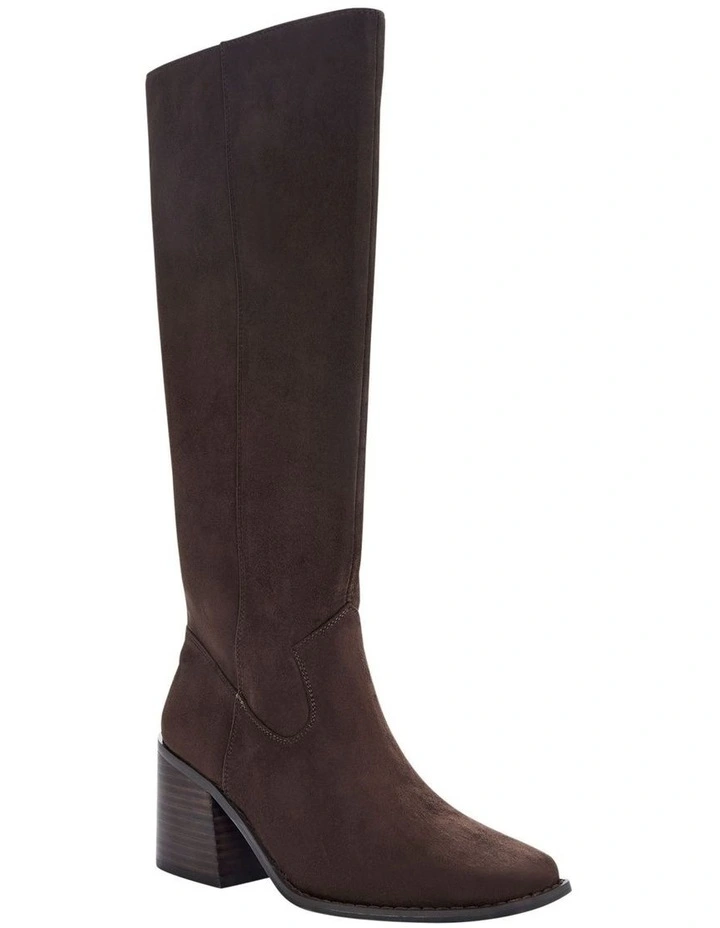 Camille Knee Boot in Chocolate Micro image 2