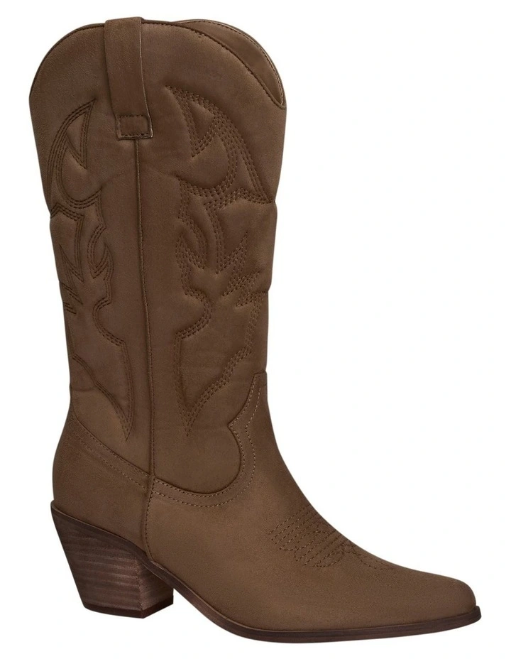 Nash Western Boots in Tan Micro image 2