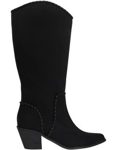 Canyon Western Boots in Black Micro