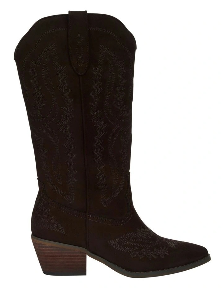 Hawk Western Boots in Chocolate Micro image 1