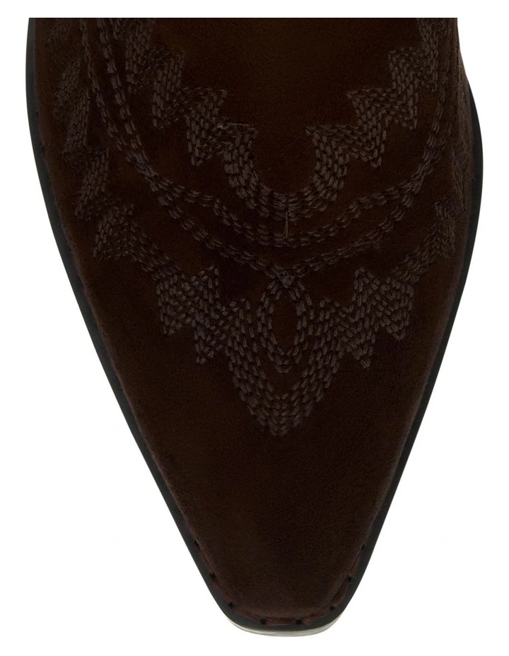 Hawk Western Boots in Chocolate Micro image 4