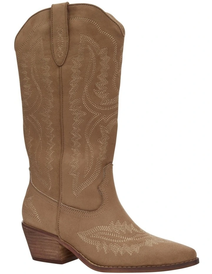 Hawk Western Boots in Tan Micro image 2