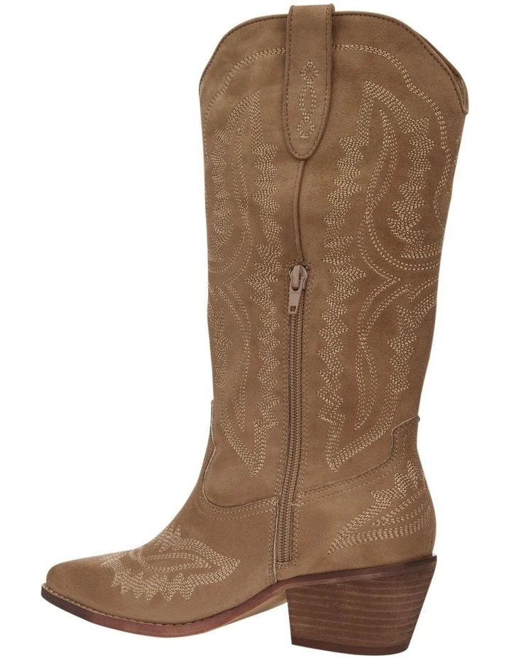 Hawk Western Boots in Tan Micro image 3