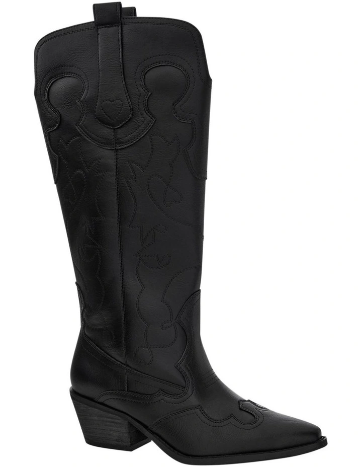Dusty Western Boots in Black image 2
