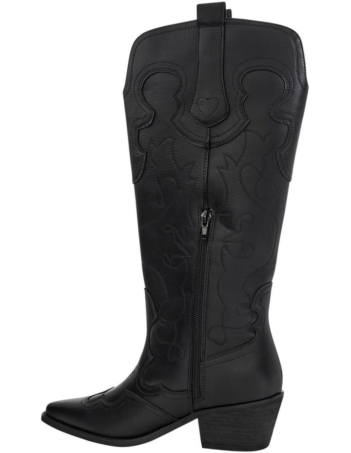 Dusty Western Boots in Black image 3