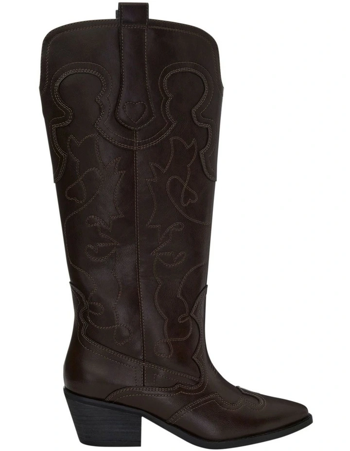 Dusty Western Boots in Chocolate image 1
