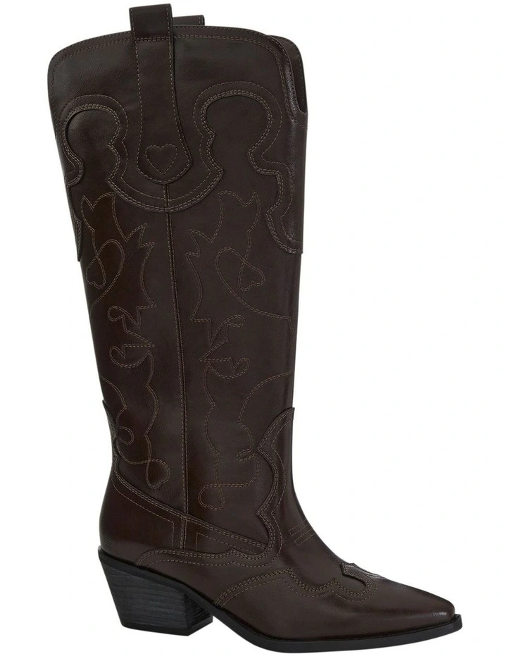 Dusty Western Boots in Chocolate image 2