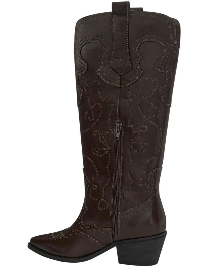 Dusty Western Boots in Chocolate image 3