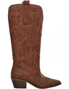 Dusty Western Boots in Tan