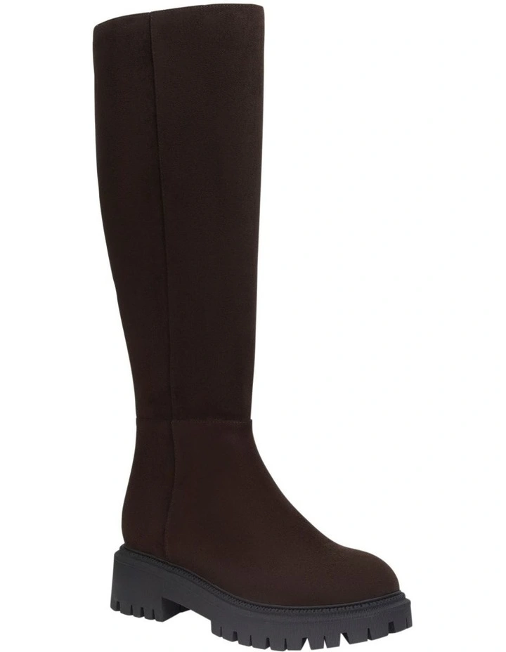Ryan Knee Boots in Chocolate Micro image 2