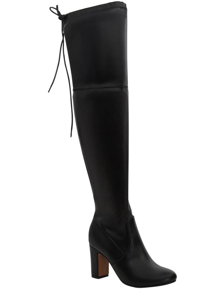 Zest Knee Boots in Black Stretch image 2