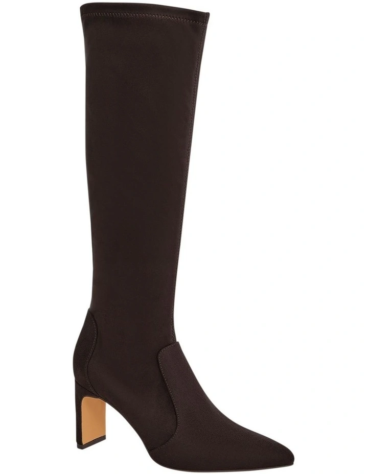 Mateo Knee Boots in Chocolate Micro image 2