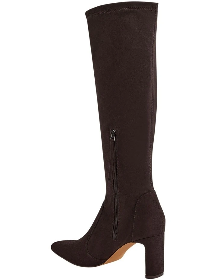Mateo Knee Boots in Chocolate Micro image 3