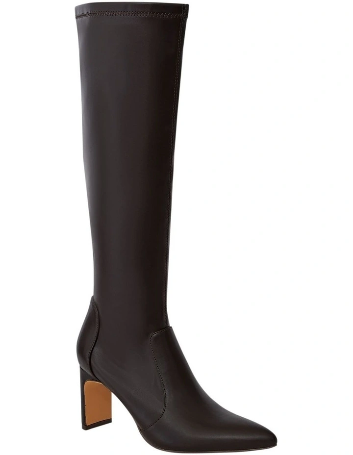 Mateo Knee Boots in Chocolate Stretch image 2