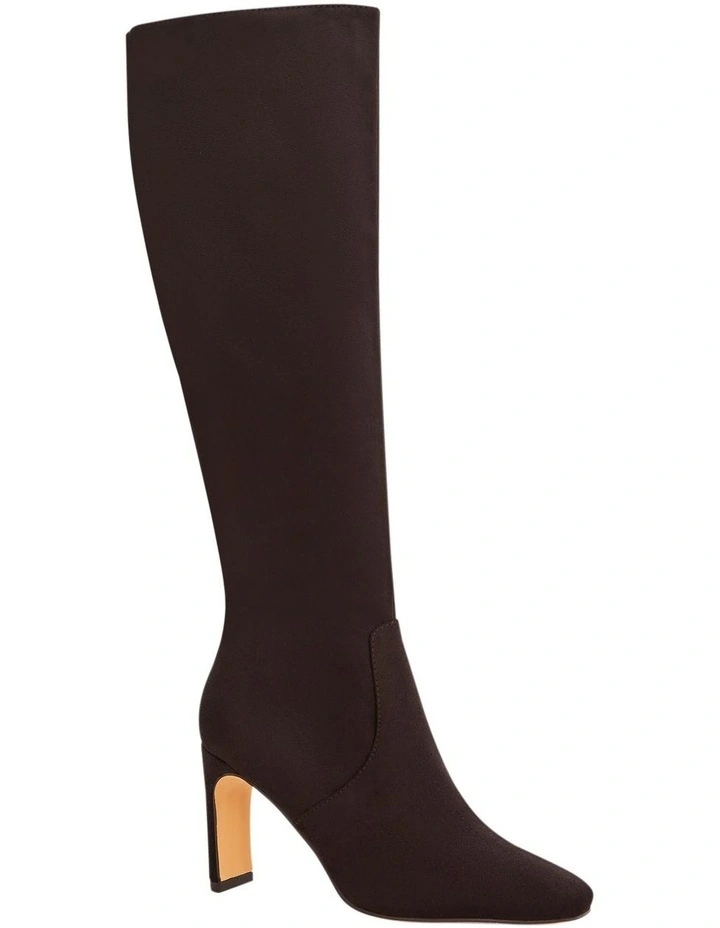 Myles Knee Boots in Chocolate Micro image 2