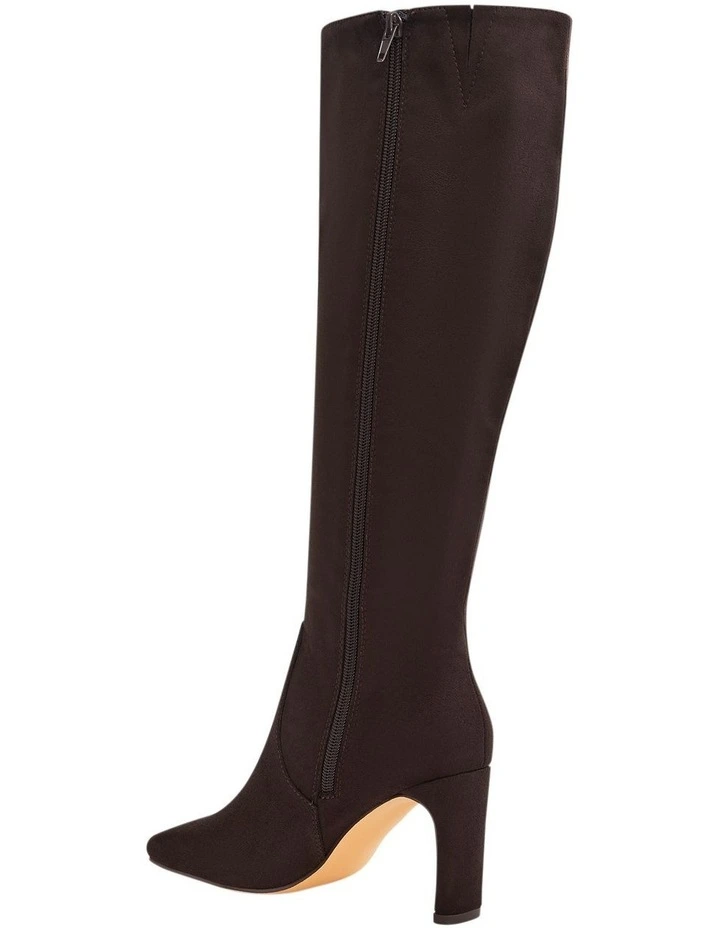 Myles Knee Boots in Chocolate Micro image 3
