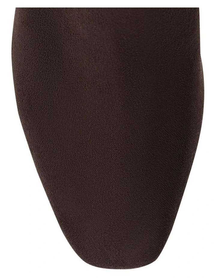 Myles Knee Boots in Chocolate Micro image 4