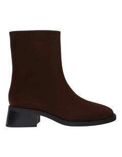 Lyon Ankle Boots in Chocolate Micro