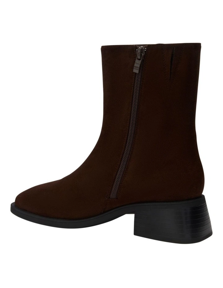 Lyon Ankle Boots in Chocolate Micro image 3