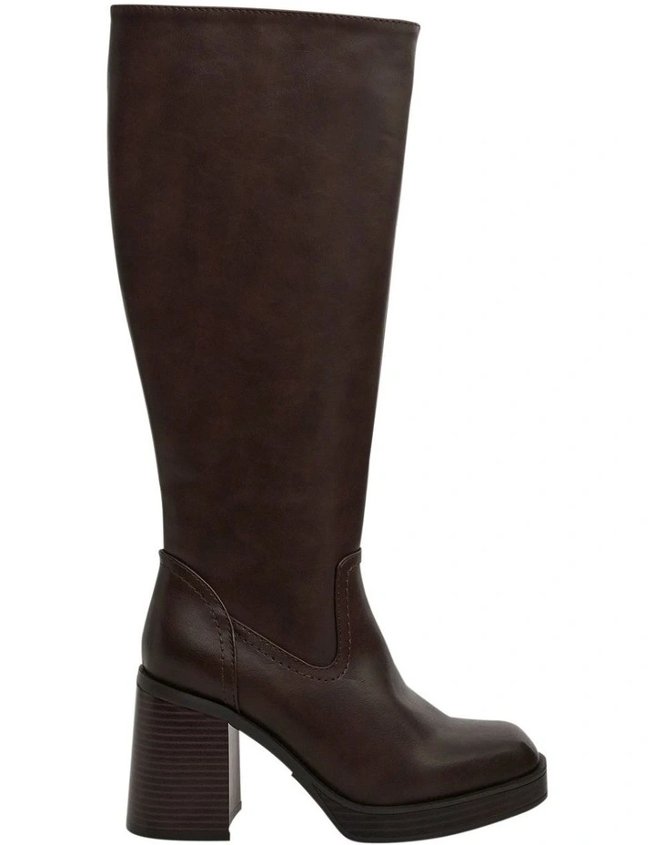 Tahlia Knee Boots in Chocolate image 1
