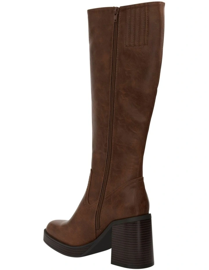 Tahlia Knee Boots in Tan image 3