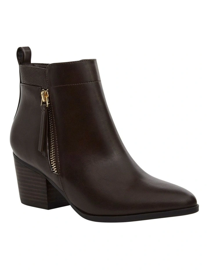 Empire Ankle Boots in Chocolate image 2
