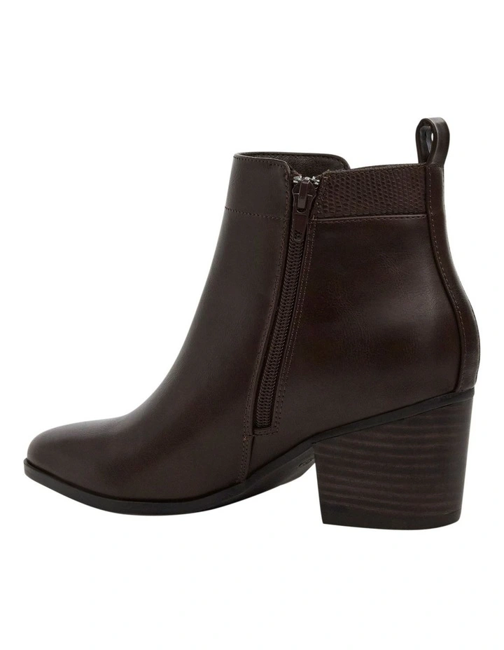 Empire Ankle Boots in Chocolate image 3