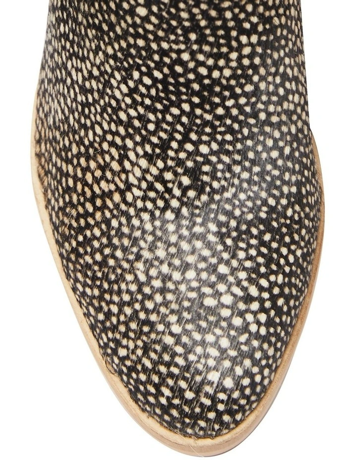 leopard print black boots