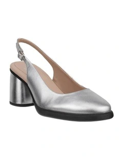 Sculpted LX 55 Slingback Shoes in Silver