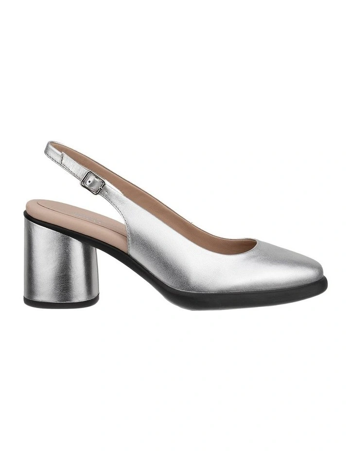 Sculpted LX 55 Slingback Shoes in Silver image 4