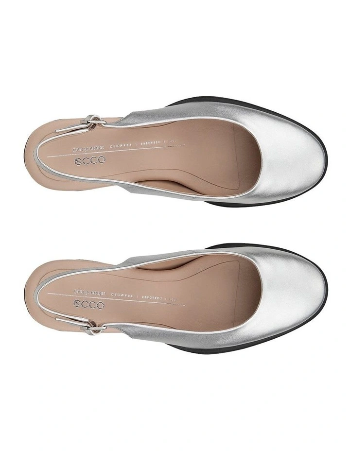 Sculpted LX 55 Slingback Shoes in Silver image 6