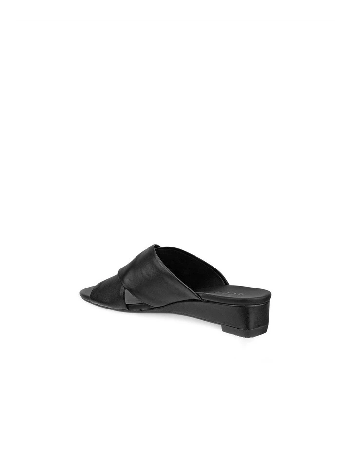 Astrid Wedge Slide in Black image 2