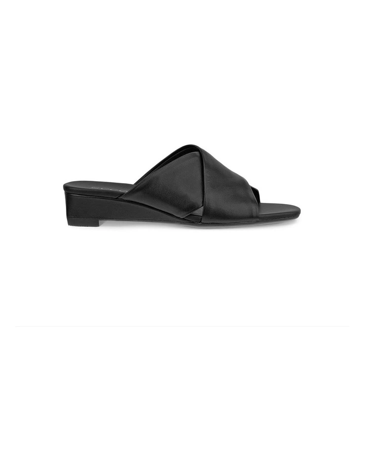 Astrid Wedge Slide in Black image 4