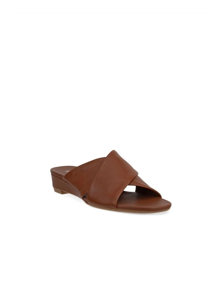 Astrid Wedge Slide in Brown image 1