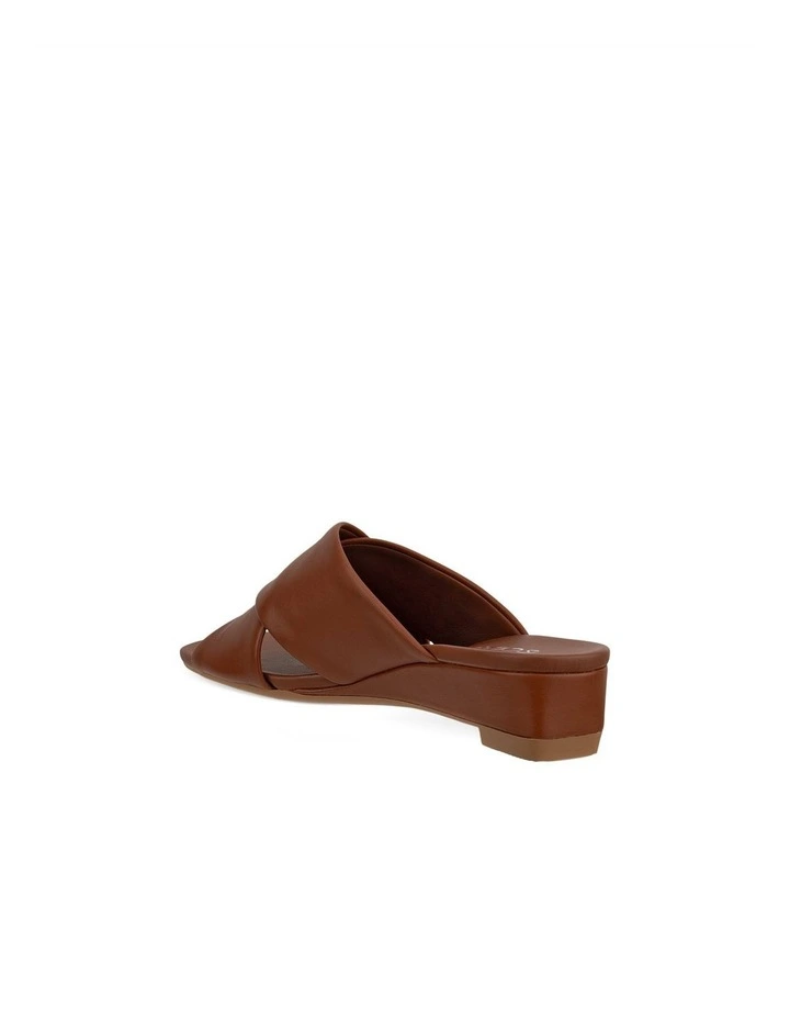 Astrid Wedge Slide in Brown image 2