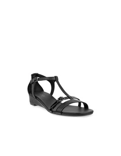 Astrid Wedge 2-Strap in Black