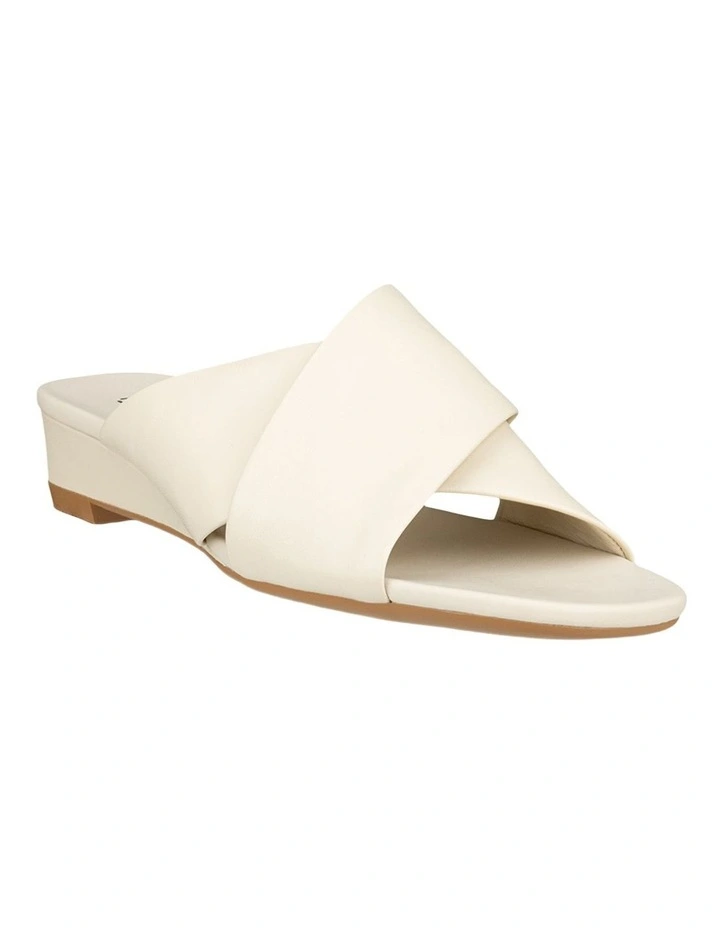 Astrid Wedge Slide in Beige image 1