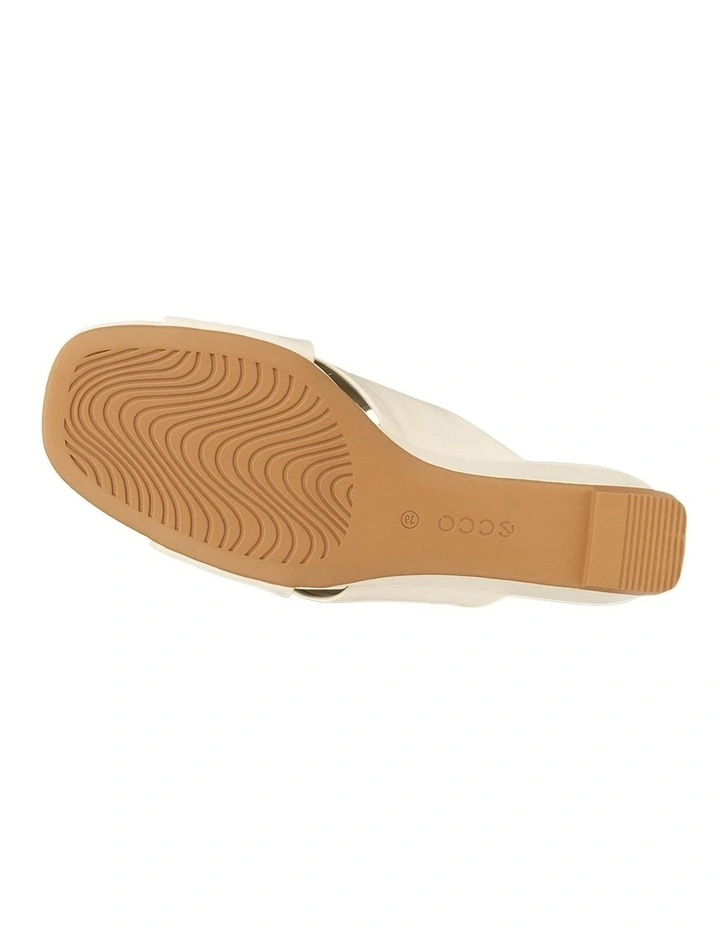 Astrid Wedge Slide in Beige image 3