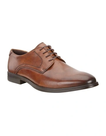 Melbourne Lace-Up Derby Shoes In Tan